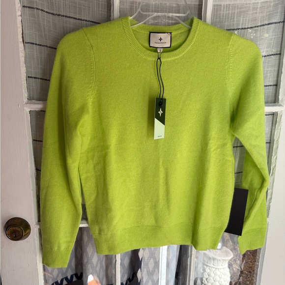 Tuckernuck Lime Green Crewneck Cashmere Sweater - Picture 3 of 6